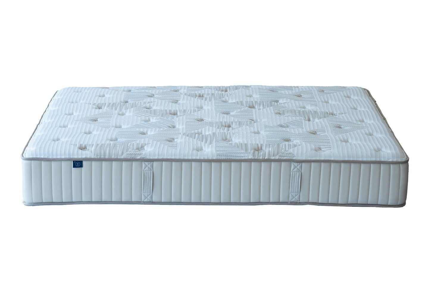 Matelas Titanium blanc avec surface matelassée et côtés à coutures verticales