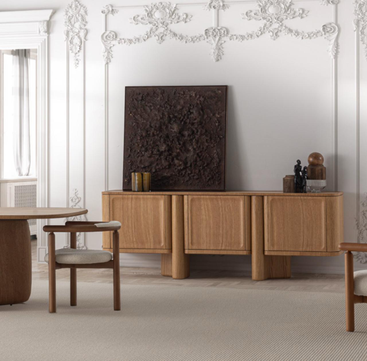 Buffet Dome Rosalina en bois avec design moderne et finitions soignées