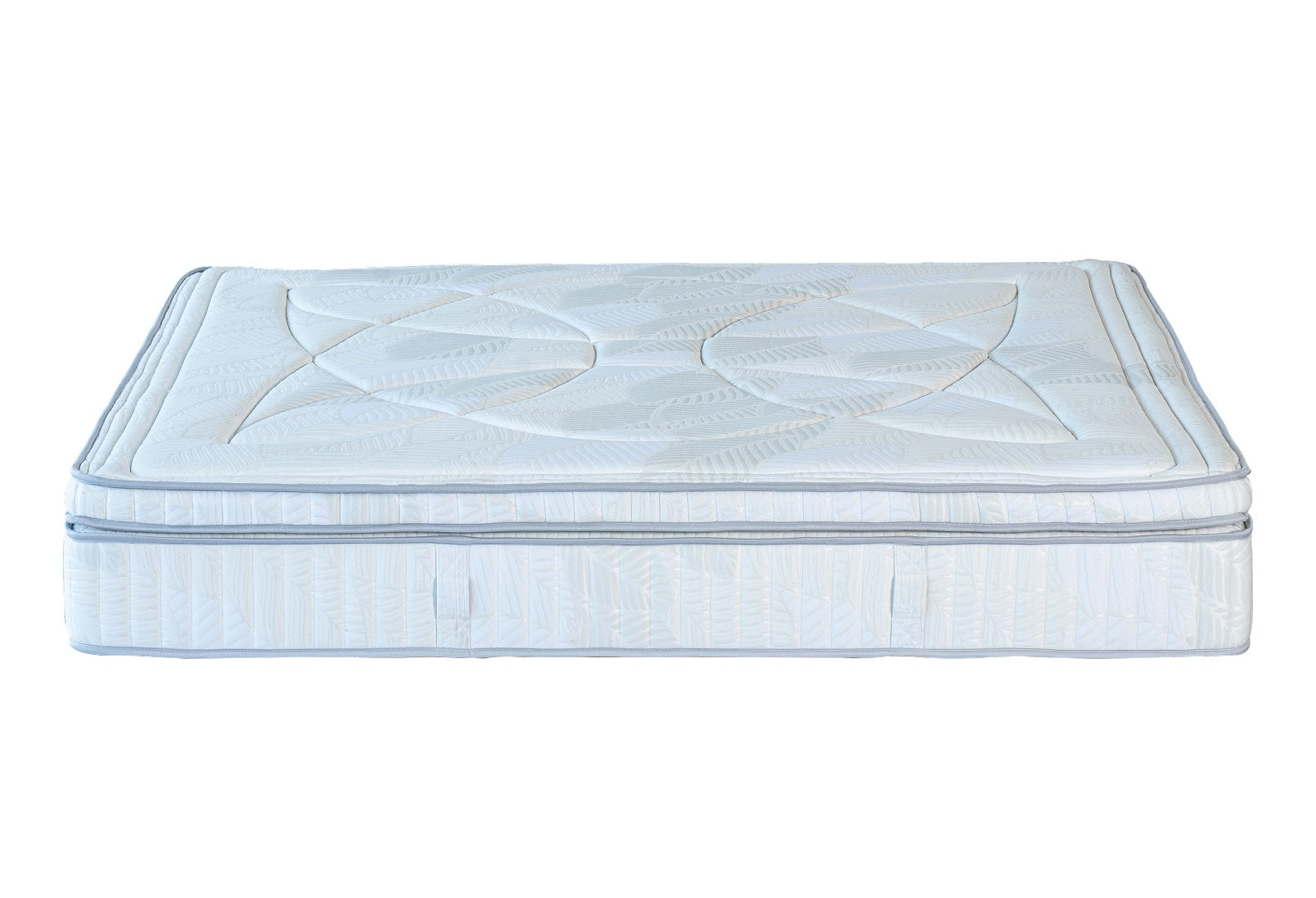 Matelas Latex Deluxe blanc avec surface matelassée et finitions haut de gamme